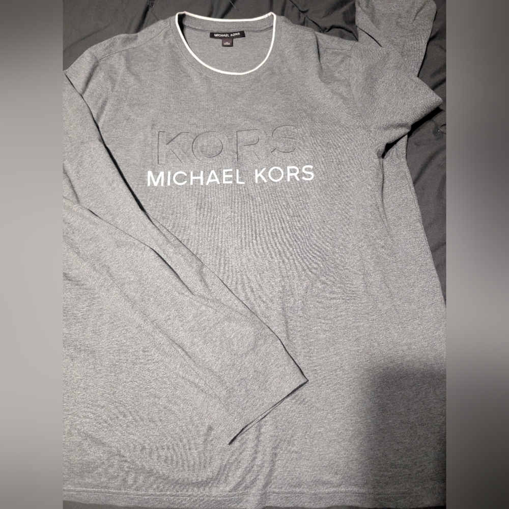 Michael Kors Gray Long Sleeve Tee